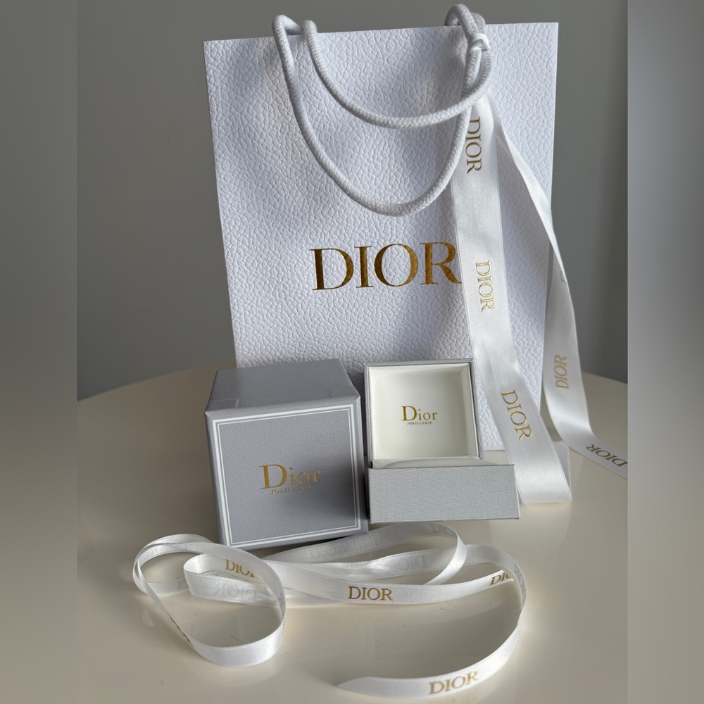 Christian Dior Fine Jewelry Boxes with Shopping Bag & Ribbons